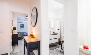 Douche, serviettes fournies