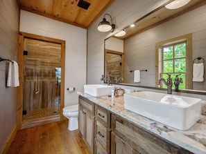 Towels, soap, shampoo, toilet paper
