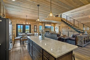 Cabin, 5 Bedrooms | Private kitchen | Fridge, oven, coffee/tea maker, toaster - The Hidden Owl Mountain Lodge 5 Bedroom Cabin by RedAwning (Sevierville)