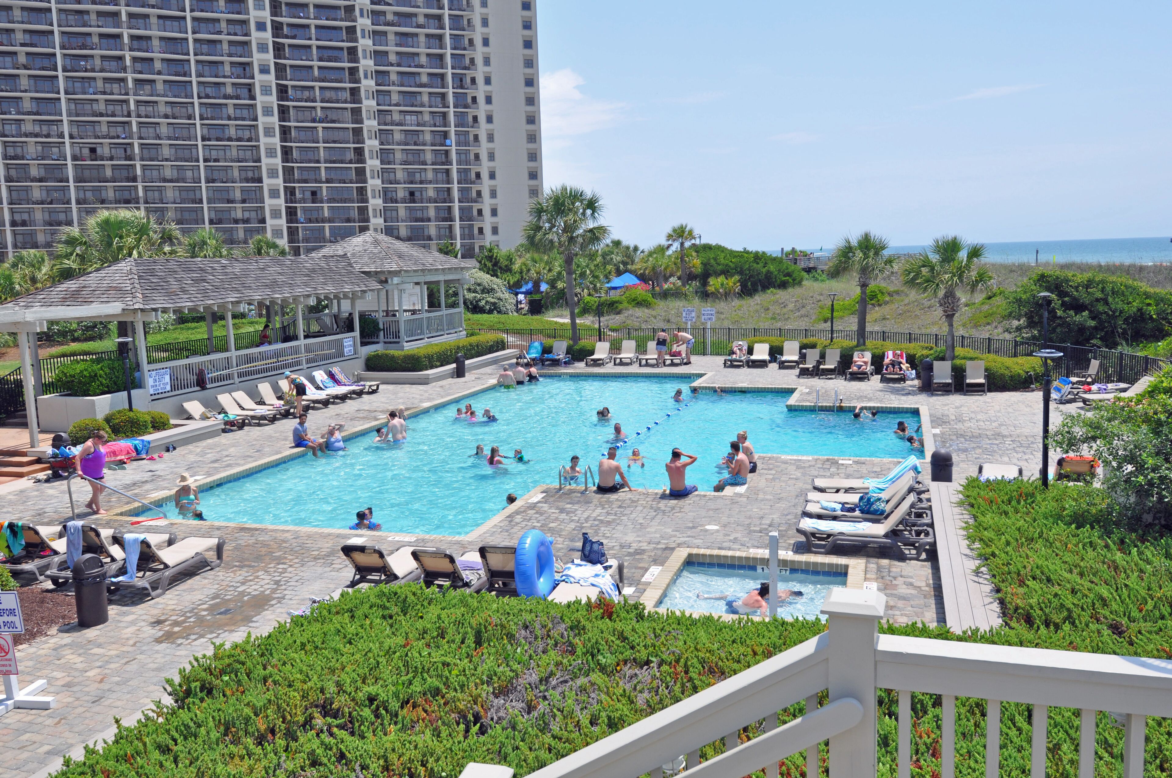 Gated Ocean Creek Resort ,Beach Bars, Restaurants, Pools, Trails, Tram Svc