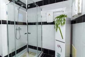 Baignoire, sèche-cheveux, serviettes fournies