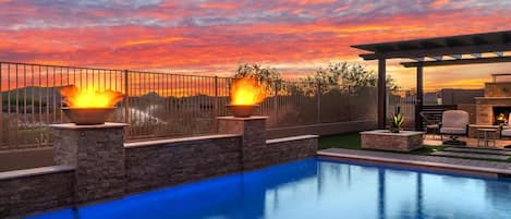 A heated pool