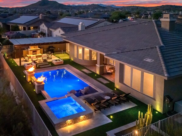 A heated pool