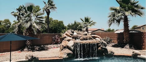 Outdoor pool, a heated pool