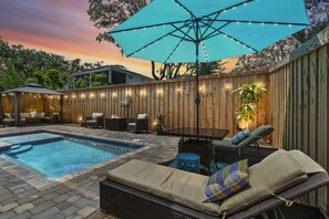 Outdoor pool, a heated pool