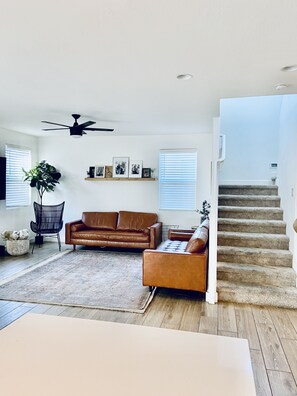 Smart TV, books, stereo, computer monitors