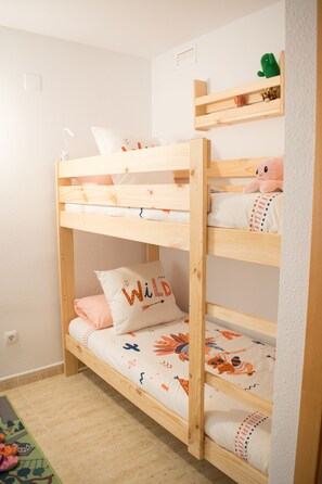 2 bedrooms, iron/ironing board, travel crib, WiFi