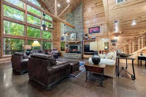 Télévision, cheminée