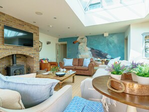 Fireplace - This family home is situated in the gorgeous village of Bull Bay on Anglesey. (Bull Bay)