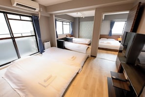 2 bedrooms, desk, free WiFi, bed sheets