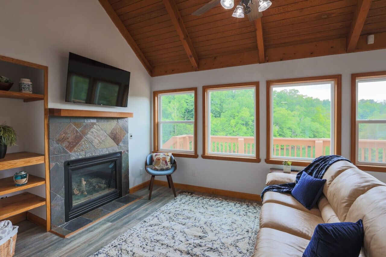 Télévision, cheminée