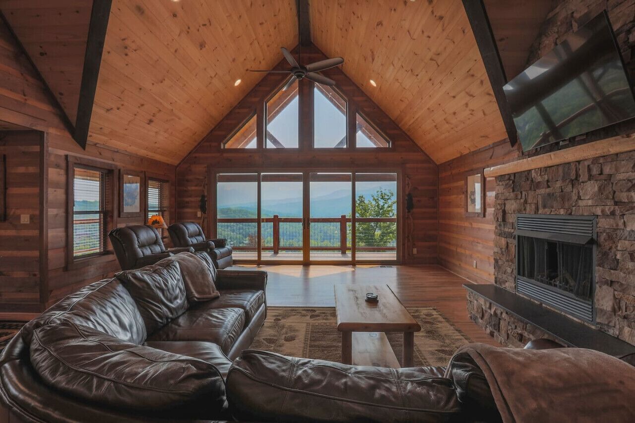 TV, fireplace, foosball