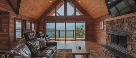 TV, fireplace, table football