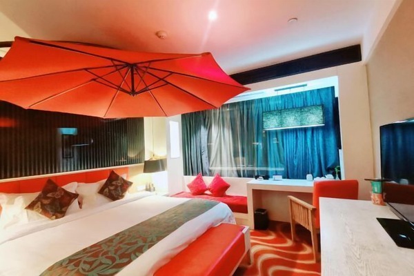Minibar, desk, blackout drapes, iron/ironing board