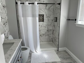 Shower, hair dryer, towels, soap - Single family home close to universities and and major hospitals.  (Boston)