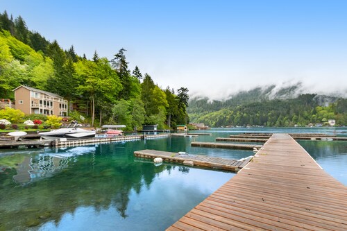 Spacious, 3-story lakefront condo with unmatched views, 2 decks, canoe & dock
