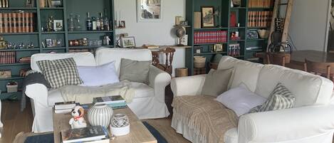 TV, ping pong, books, stereo