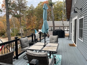 Outdoor dining - Very spacious 3 bedroom family owned home. The summer and winter fun is endless! (Moultonborough)