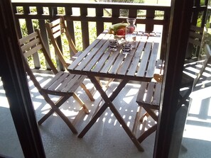 Outdoor dining - Studio in Corrençon-en-Vercors, 4 pers, pets allowed (Corrençon-en-Vercors)