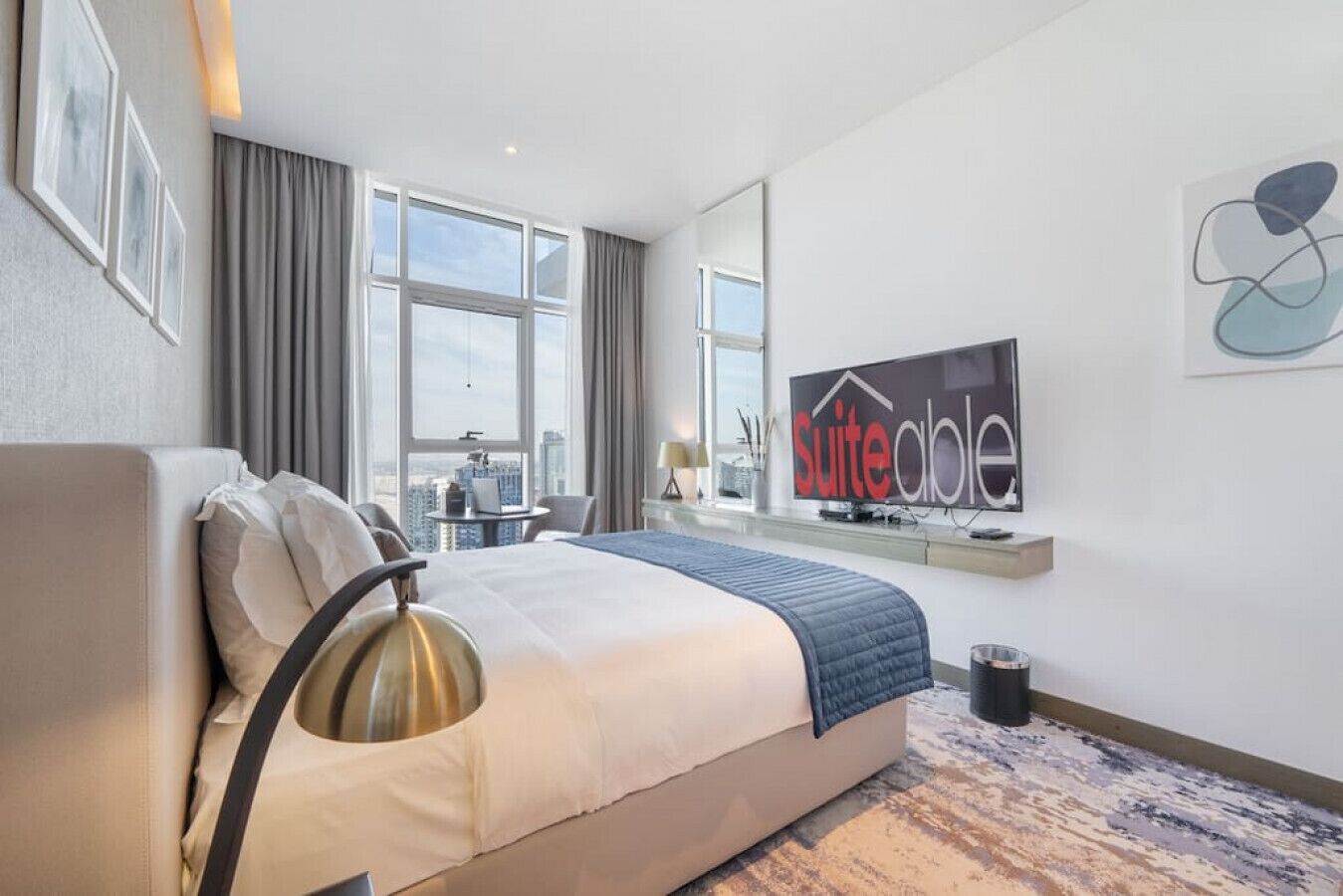 1 bedroom, desk, iron/ironing board, travel cot