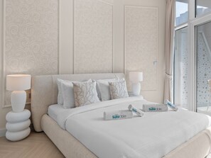 Tabla de planchar con plancha, cuna de viaje, wifi y ropa de cama 