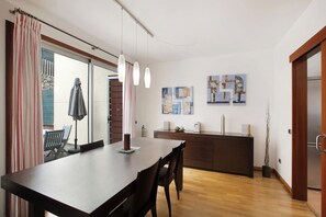 Dining - Vacation Home 'La Quinta Adosado' with Sea View, Shared Pool & Wi-Fi (Santa Ursula)