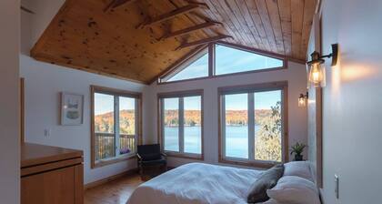 Rustic-Luxury Waterfront Cottage Getaway on Kennisis Lake Stunning Elevated View