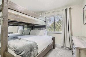 3 bedrooms, iron/ironing board, travel cot, WiFi