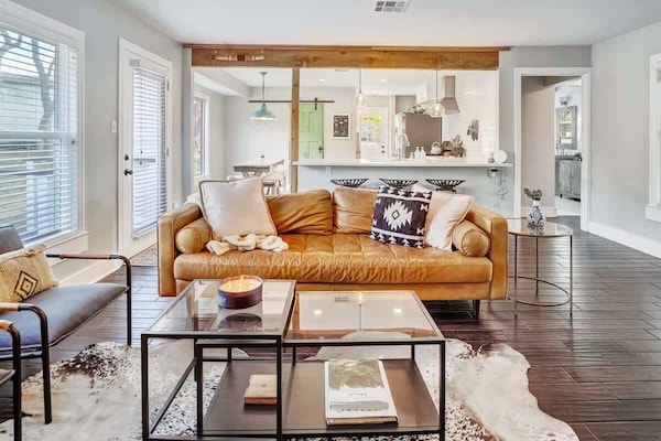 Open concept area so the kitchen area is accessible from the living area too!