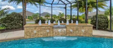 Piscine extérieure, piscine chauffée