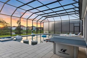 Outdoor pool, a heated pool