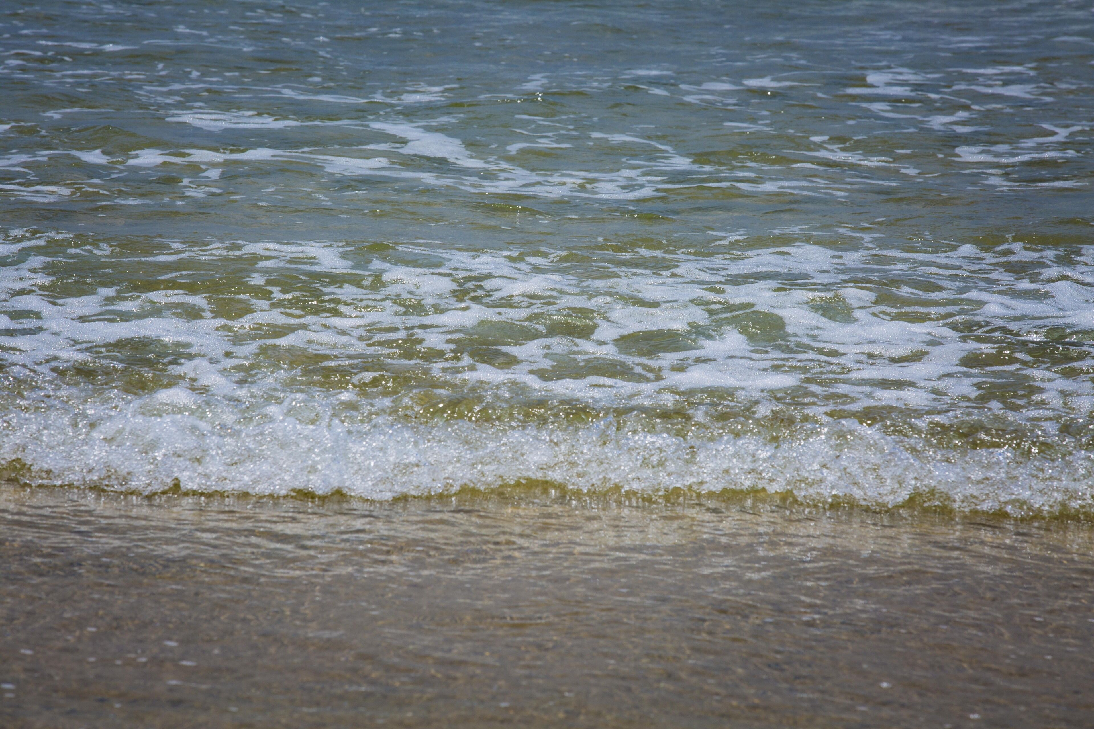 on the beach, white sand