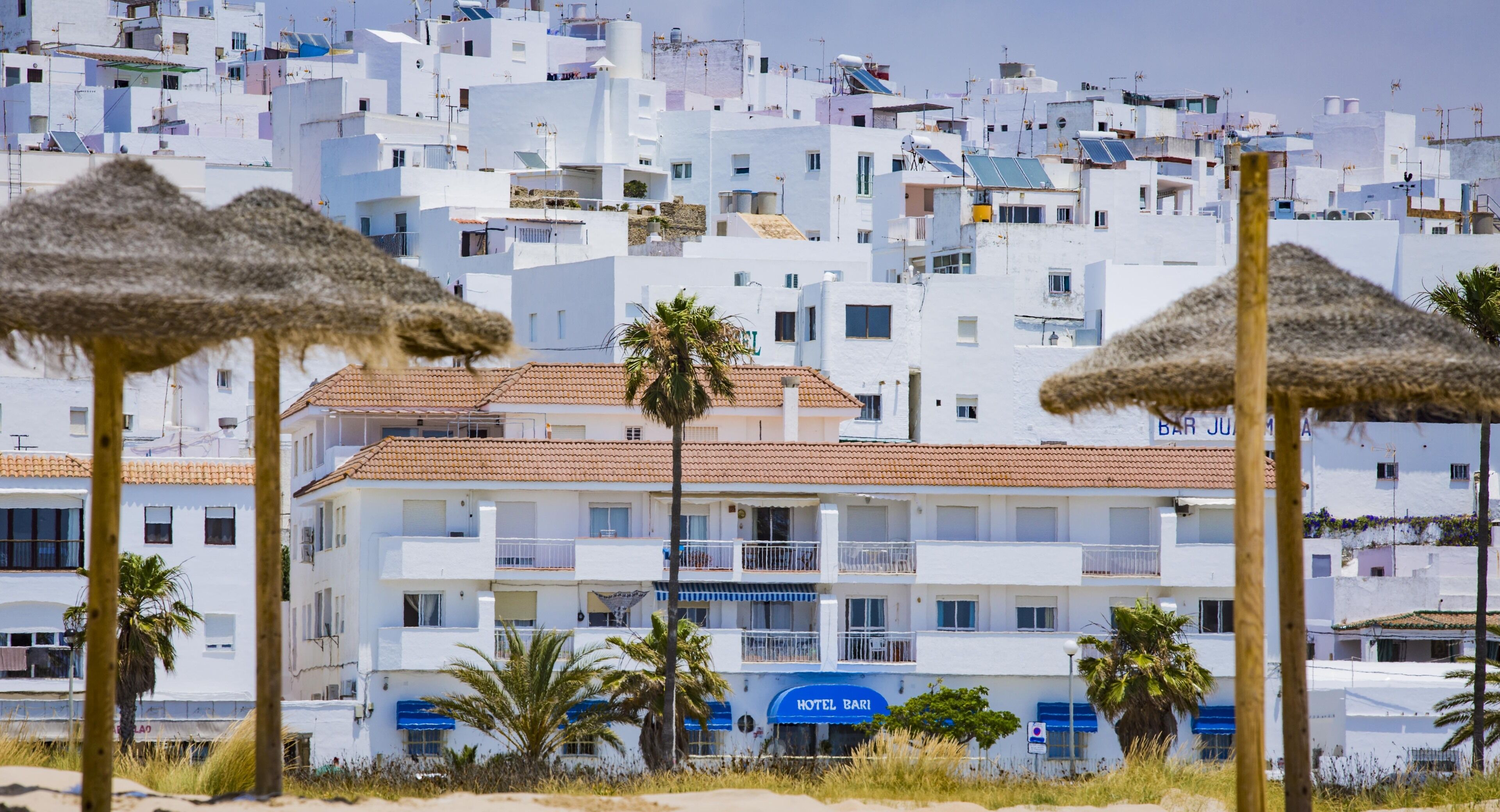 on the beach, white sand
