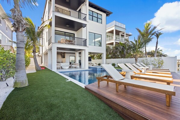 A heated pool