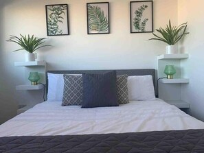 2 bedrooms, iron/ironing board, travel crib, WiFi