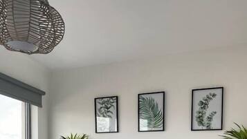 2 habitaciones, tabla de planchar con plancha, cuna de viaje y wifi