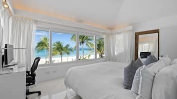 4 bedrooms, desk, iron/ironing board, travel crib