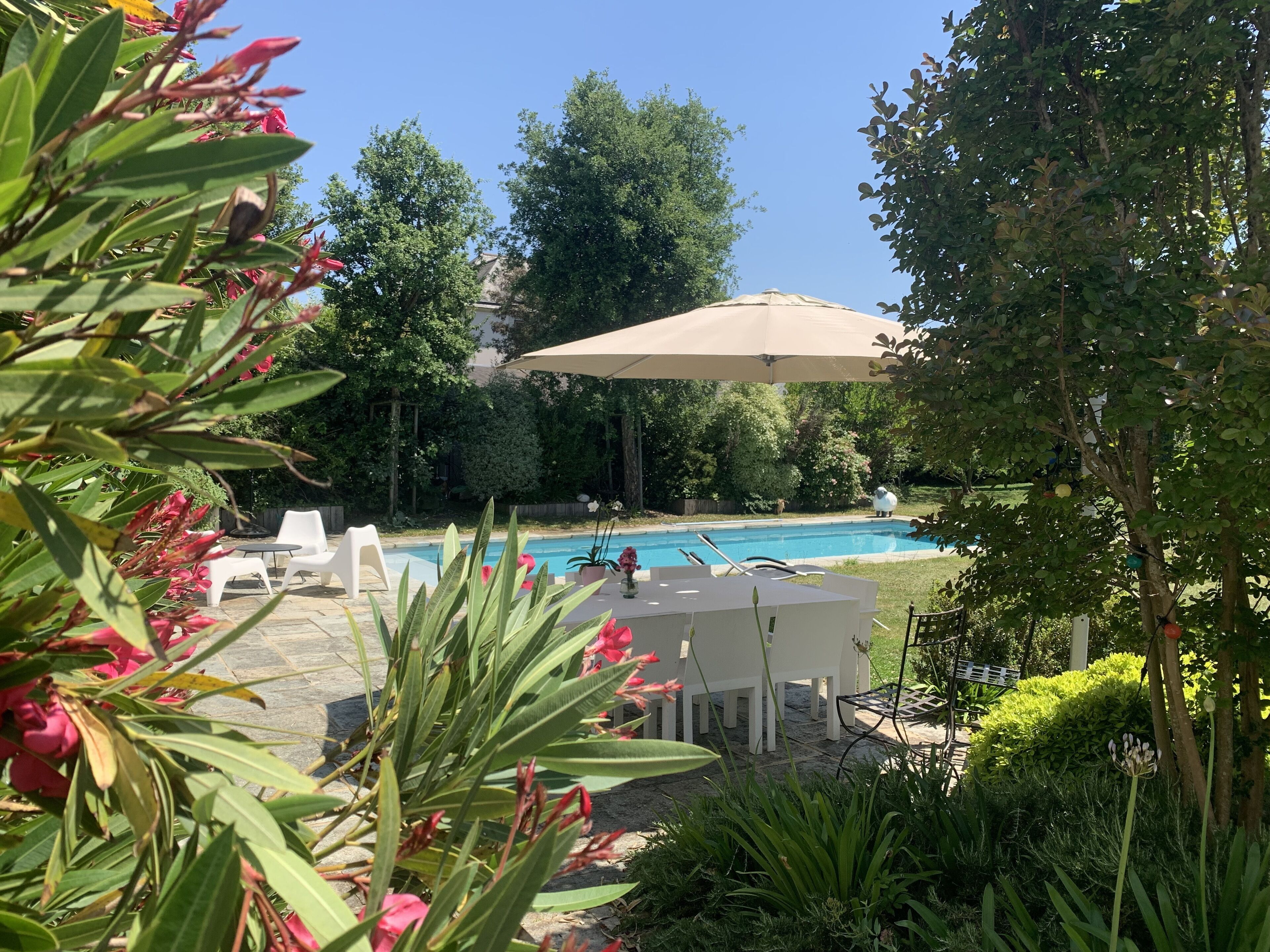 Piscine extérieure, piscine chauffée