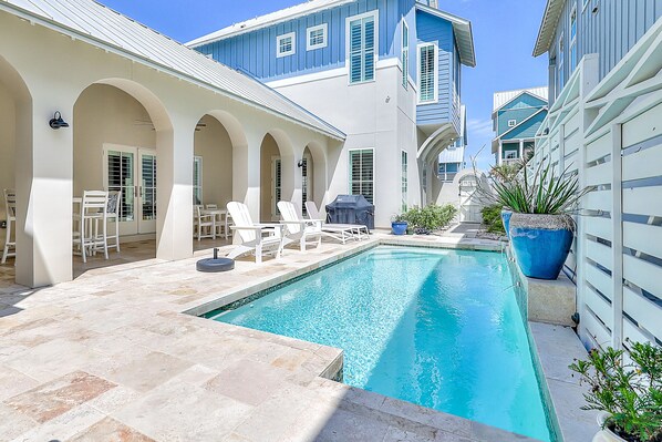 A heated pool