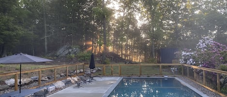 Outdoor pool, a heated pool