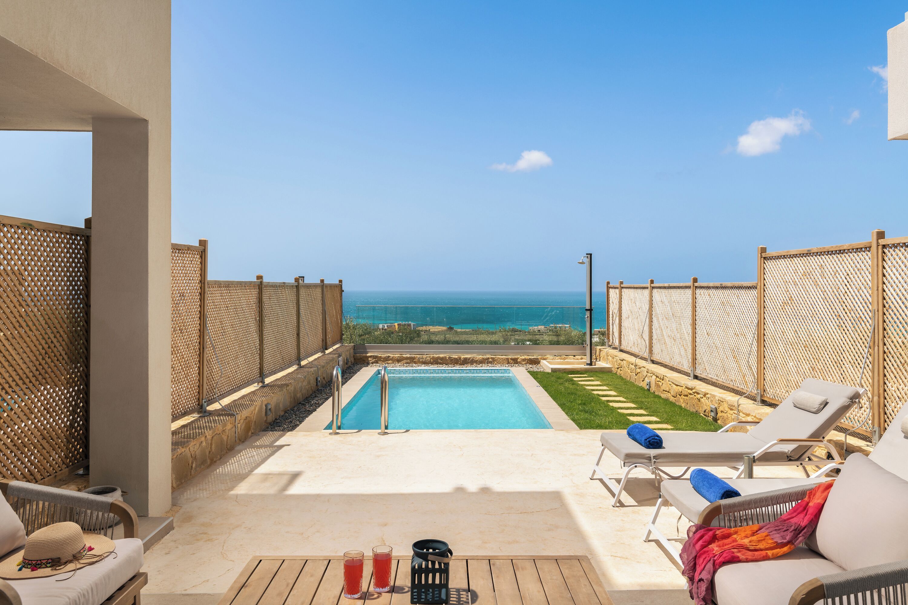 Junior Suite with Private Pool | In-room safe, desk, laptop workspace, blackout drapes