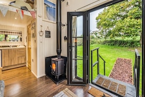 Interior - Two-Level Shepherd`s Hut · Sleeps 4 with Kids` Den · Fire Pit near Dartmouth (Dartmouth)