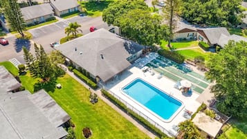 Outdoor pool, a heated pool
