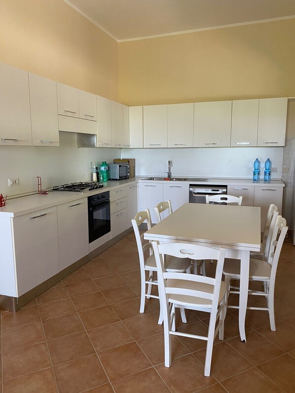 Fridge, oven, stovetop, dishwasher