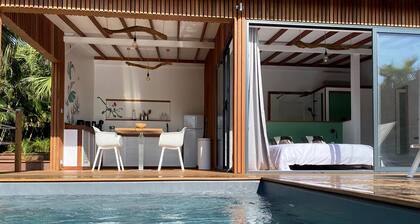 TROPICAL LODGE bungalow indépendant, piscine privée pour 2 personnes, Le Diamant