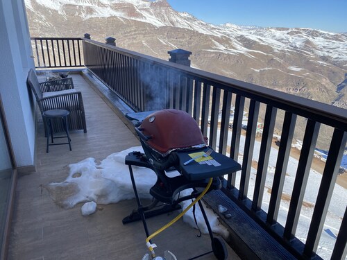 departamento en la nieve, valle nevado, full equipado para 8 personas