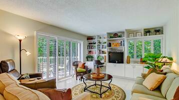 Smart TV, DVD player, books