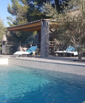 Outdoor pool, a heated pool