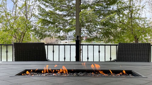 Lakefront Getaway with Game Room and Theater Seating