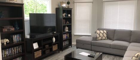 TV connectée, lecteur de DVD, livres